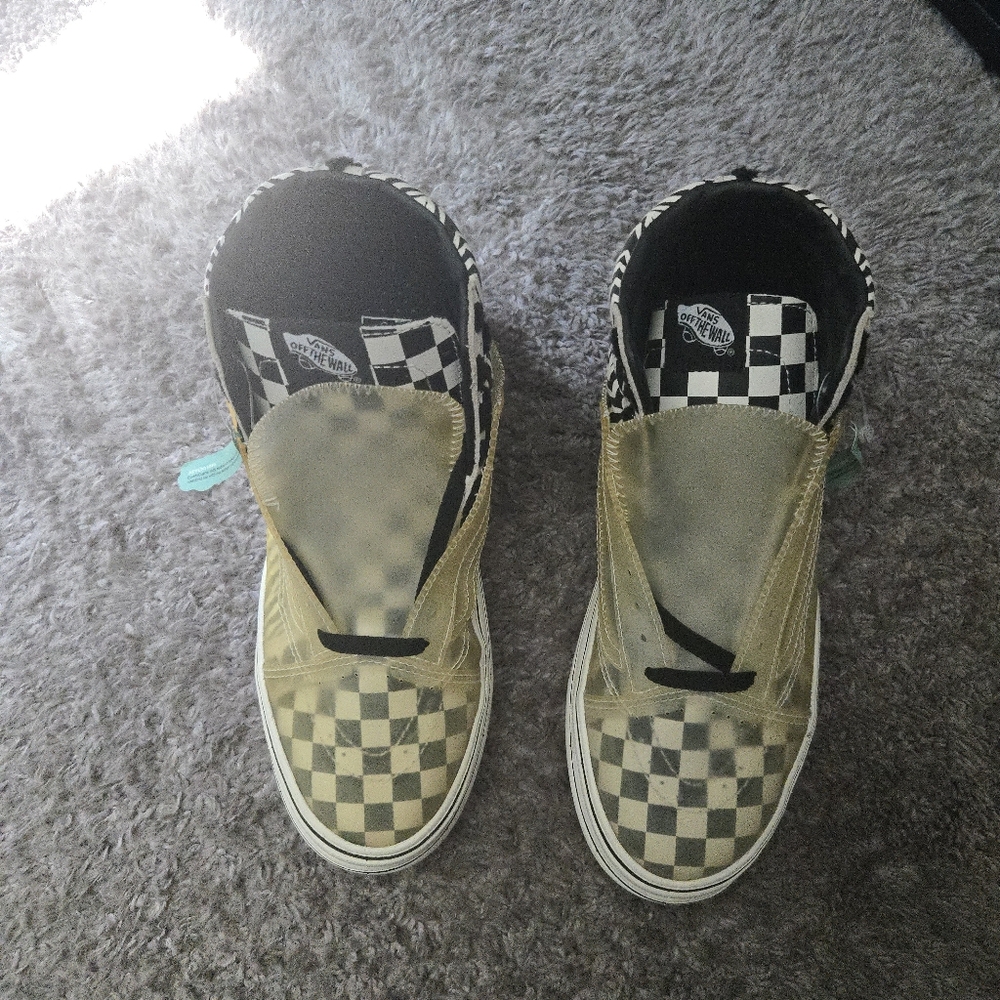 Vans Sk8 Hi Mixed Media Women 10.5 Zebra Black And White Plastic Platform 092025 - Picture 3 of 9
